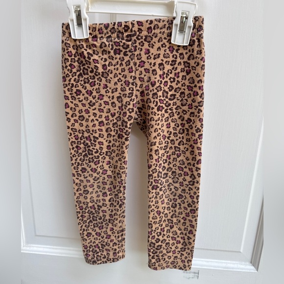 3T Girls Brown Leopard Print Leggings Pants - Picture 1 of 5